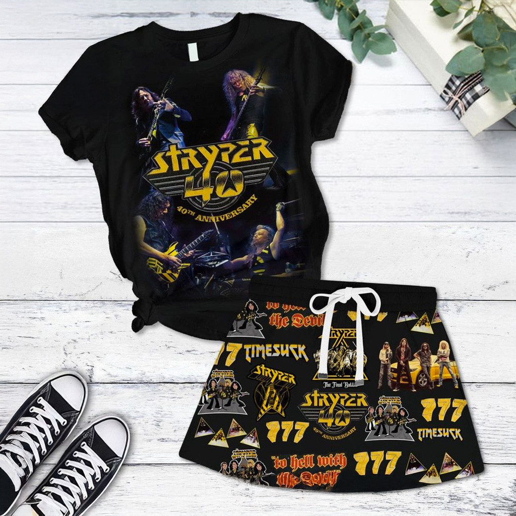 Stryper 40th Anniversary Pajamas Set Stryper Merch Christmas Gifts For Daughter-1 Stryper 40th Anniversary Pajamas Set Stryper Merch Christmas Gifts For Daughter-1