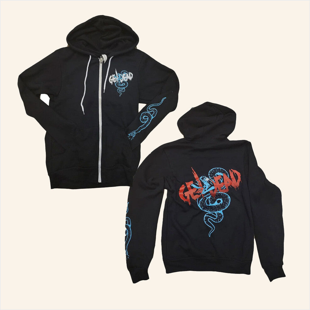 Stupid Rad Merch Get Dead Snake Zip Up Hoodie Birthday Gifts For Boyfriend Gifts For Friends-1