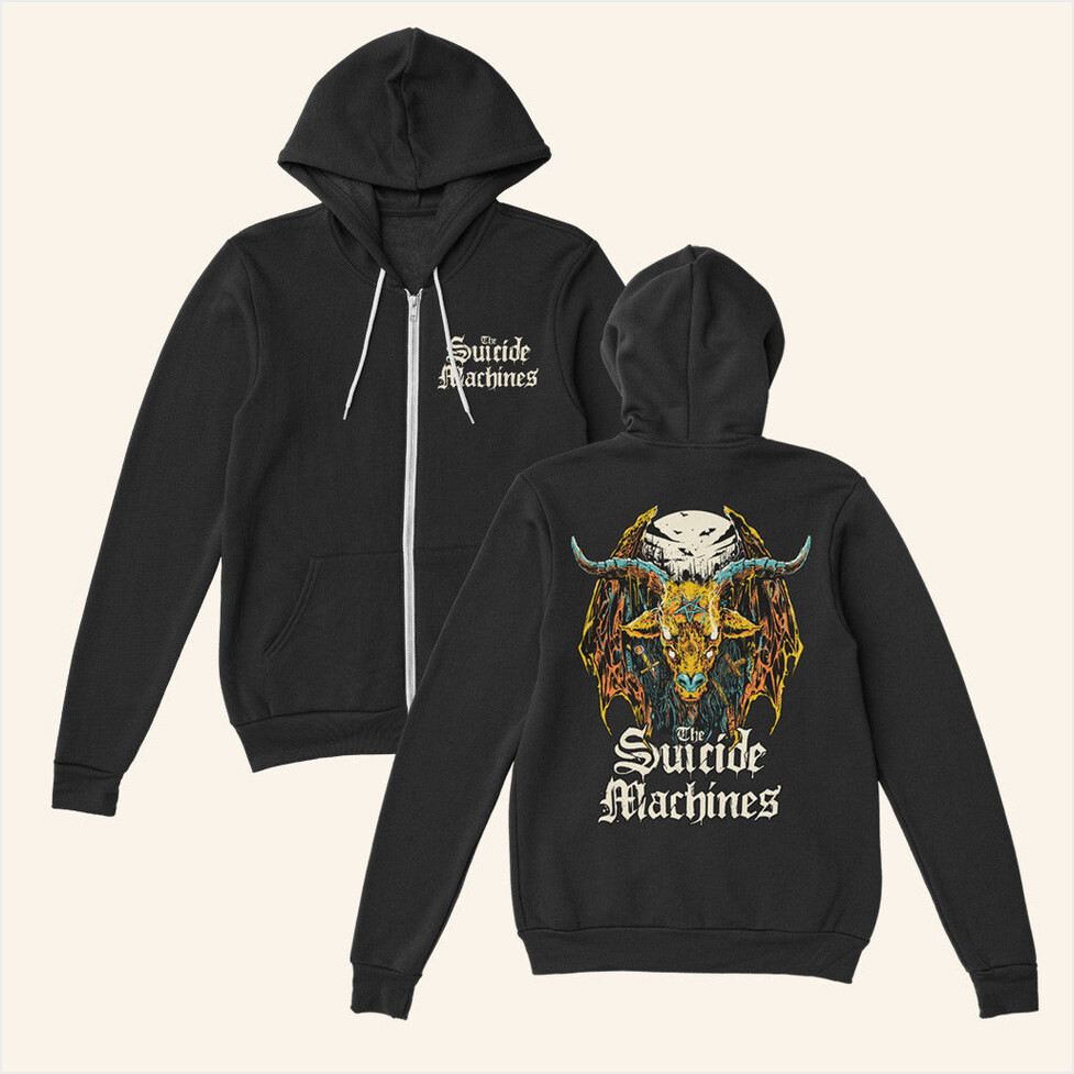 Suicide Machines Detroit Merch Baphomet Zip Hoodie Gifts For Him Birthday Gifts For Friends-1