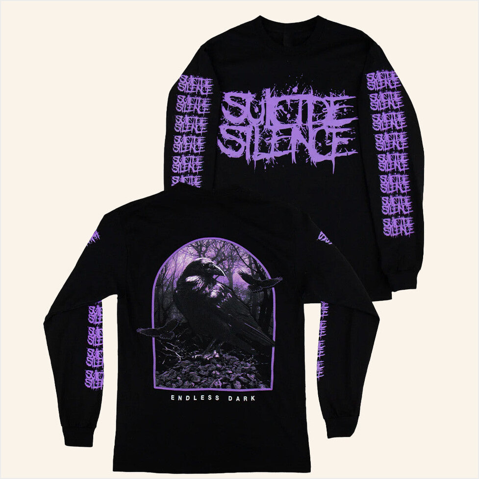 Suicide Silence Merch Store Suicide Silence Crow Longsleeve Shirt Birthday Gifts For BFF-1