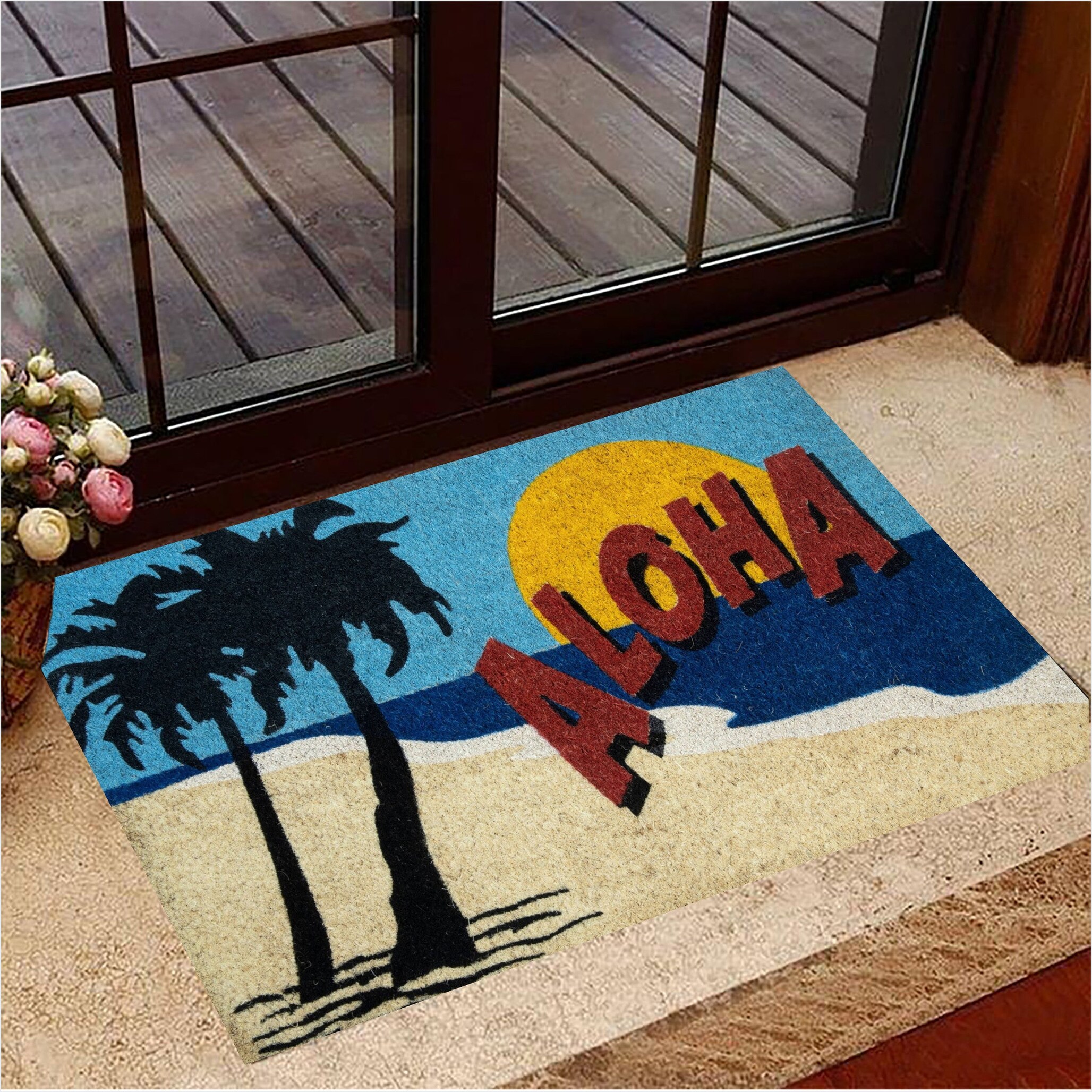 Summer Doormat Aloha Beach Themed Welcome Mat For Front Door Home Decor Gifts For Besties-1