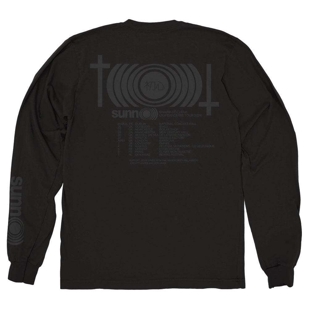 Sunn O))) Merch Black On Black Long Sleeve Shirt Sunn O))) Shirt Dad Gifts For Father's Day 2025-1