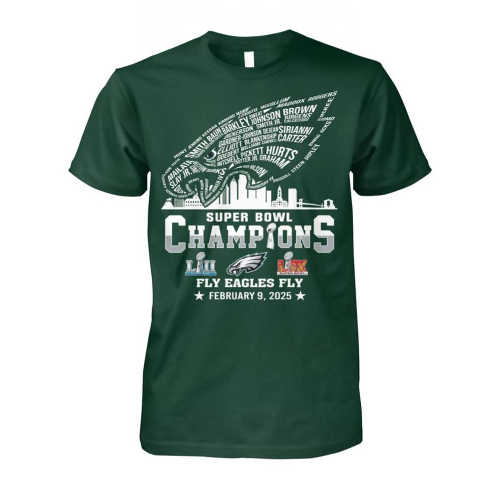 Super Bowl Champions 2025 Philadelphia Eagles Super Team T-Shirt Fan Gifts-1