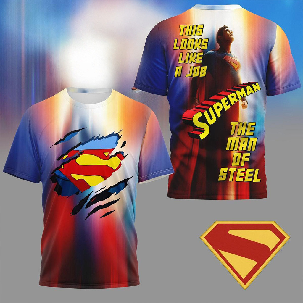 Superman The Man Of Steel Shirt Superman Merch Gifts For Movie Fans-1