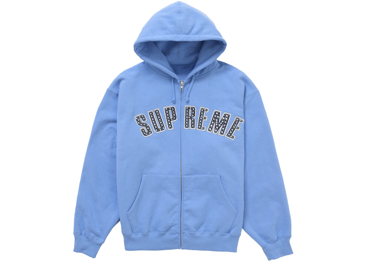 Supreme BB Simon Hoodie Blue Zip Hoodie Gifts For Girlfriend-1