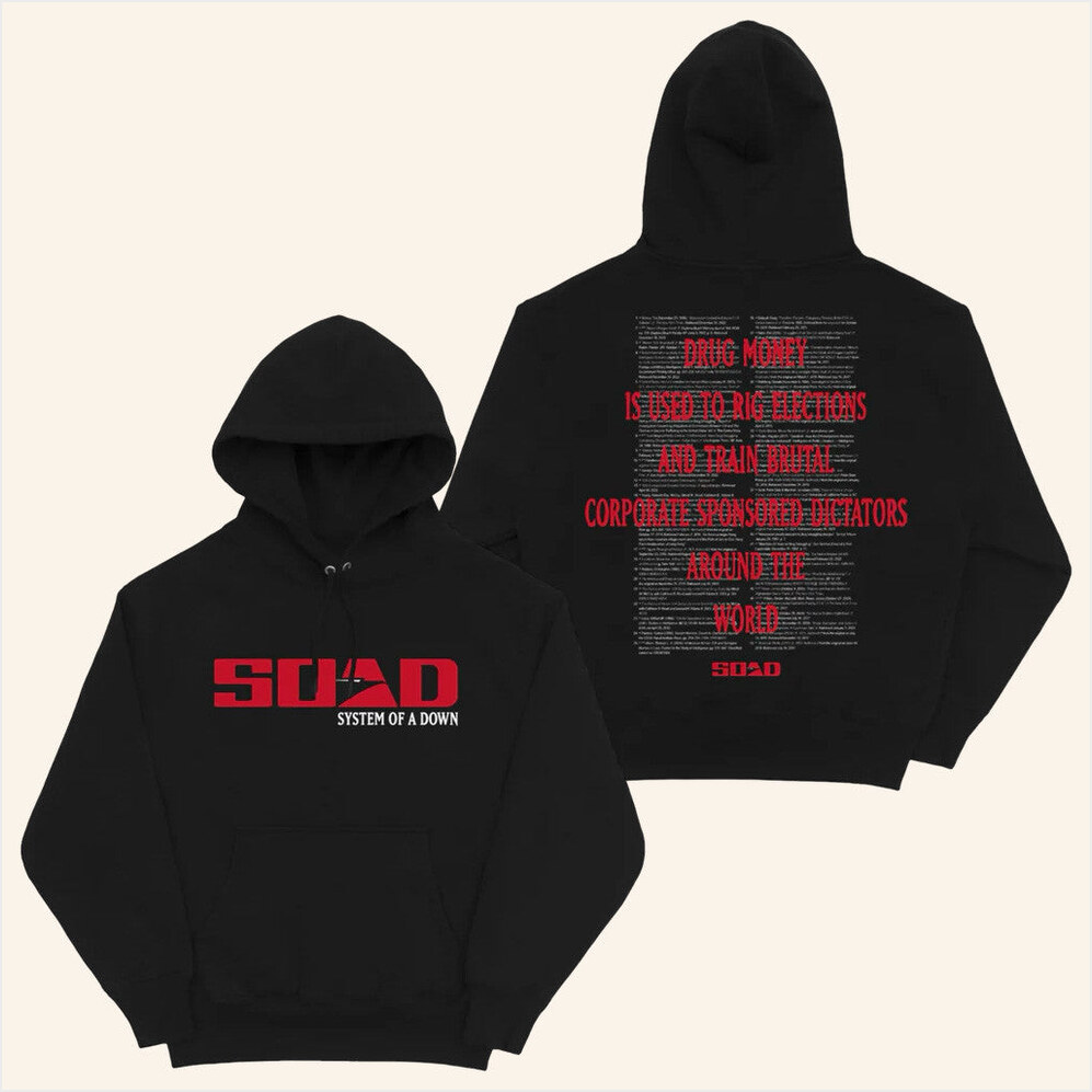 System Of A Down Merch Tour 2025 CCA Hoodie Birthday Ideas For Boyfriend Birthday Gifts For BFF-1