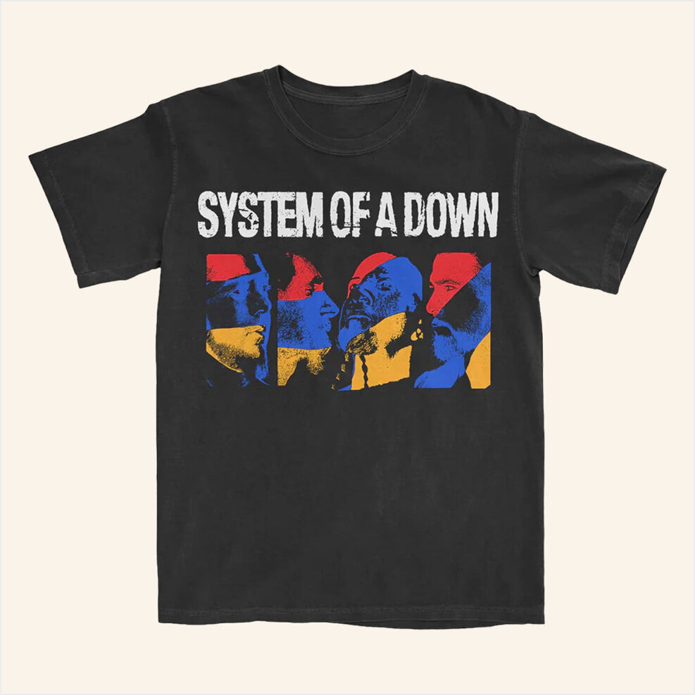 System Of A Down Merch Tour 2025 Photo Collage T-Shirt Presents For Boyfriend Gifts For Fans-1