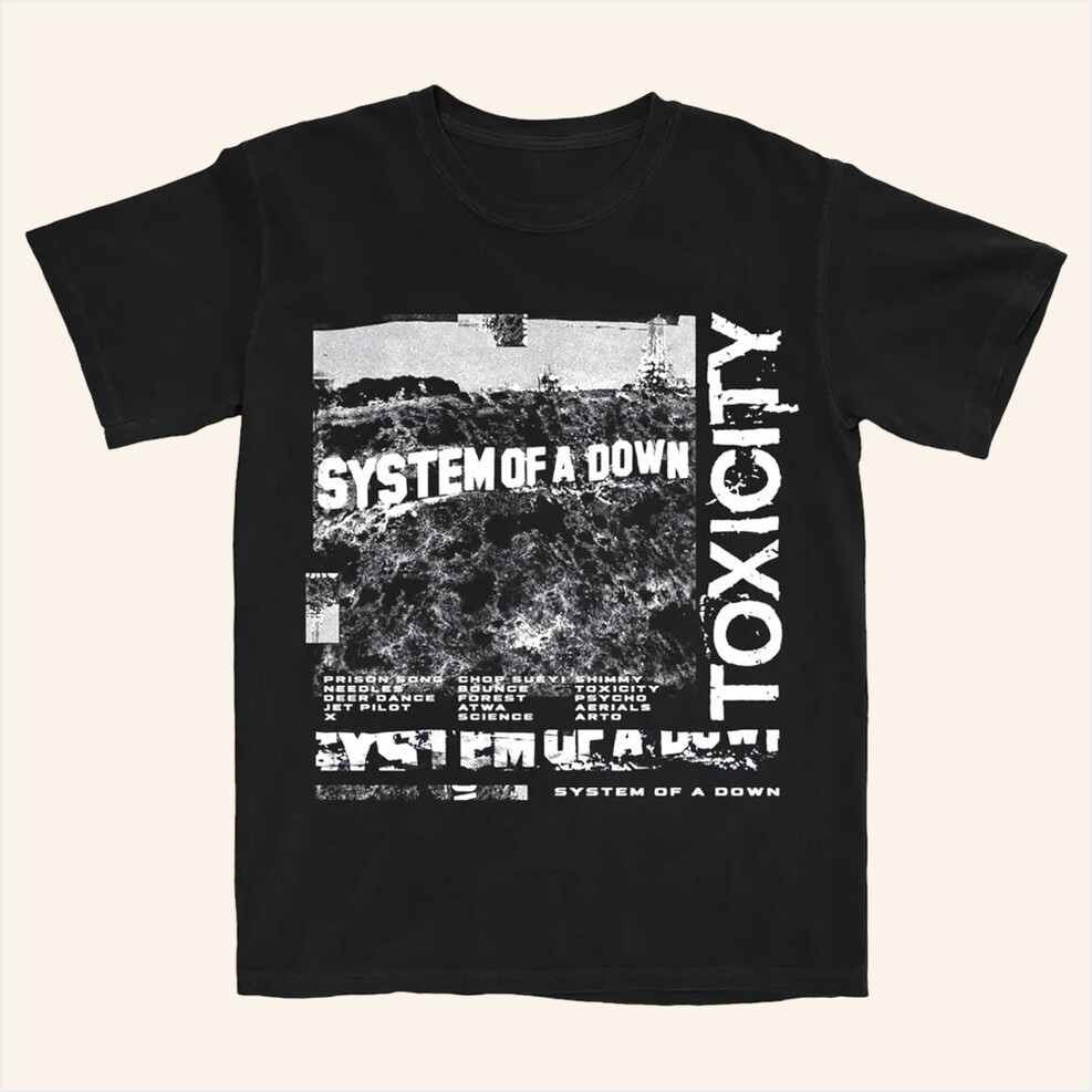 System Of A Down Merch Tour 2025 Photocopy Toxicity T-Shirt Presents For Boyfriend-1