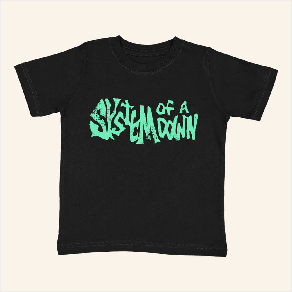 System Of A Down Merch Tour 2025 Turquoise Logo T-Shirt Gifts For Dudes Gifts For Best Friend-1
