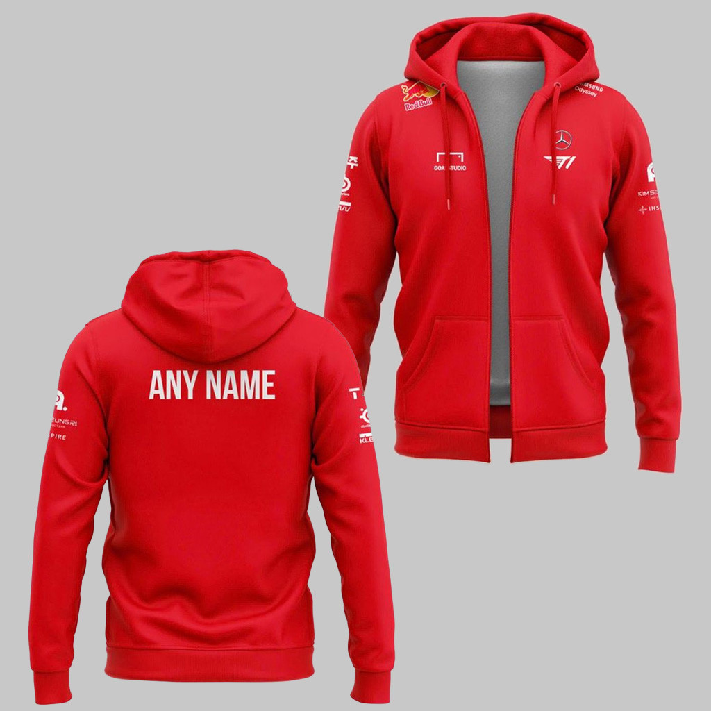 T1 MSI 2025 New Uniform Custom Name Zip Hoodie-1