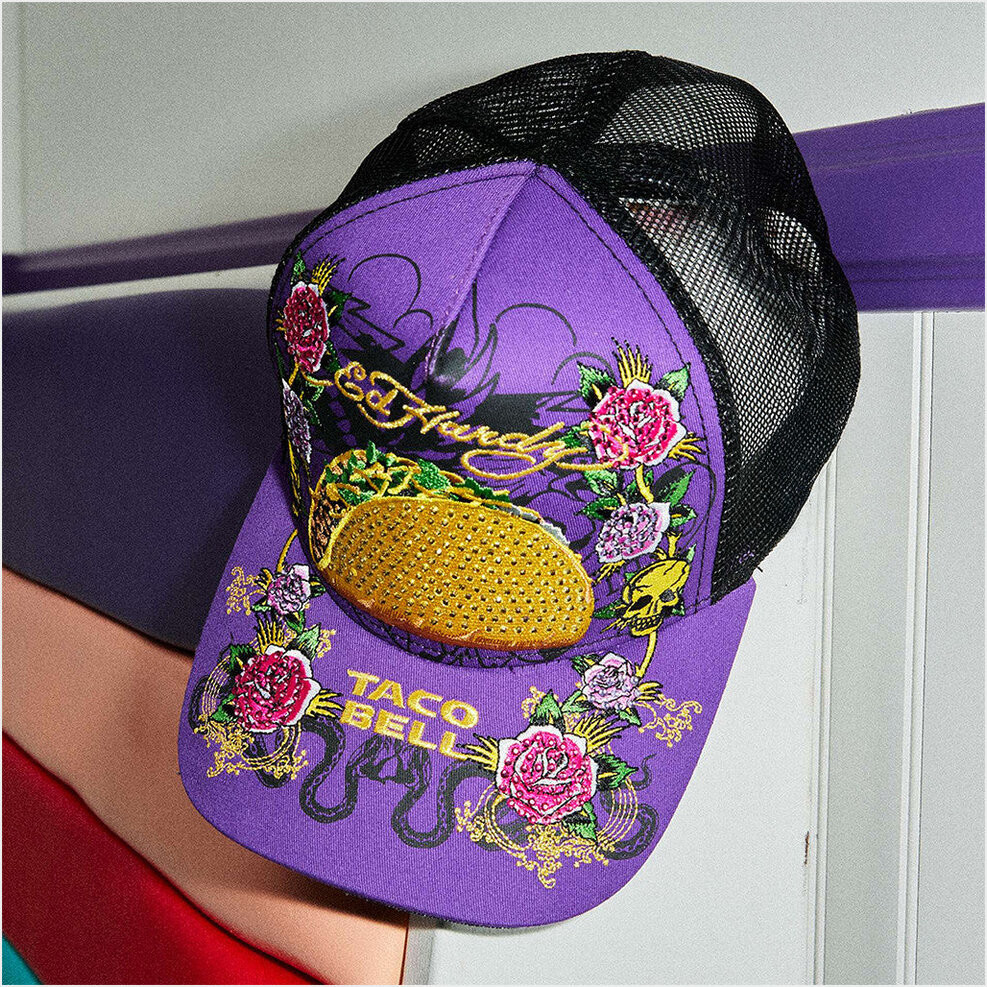Taco Bell Ed Hardy Hat Printed Birthday Gift Ideas For Him Her Gifts For Fans Christmas Presents Ideas-1