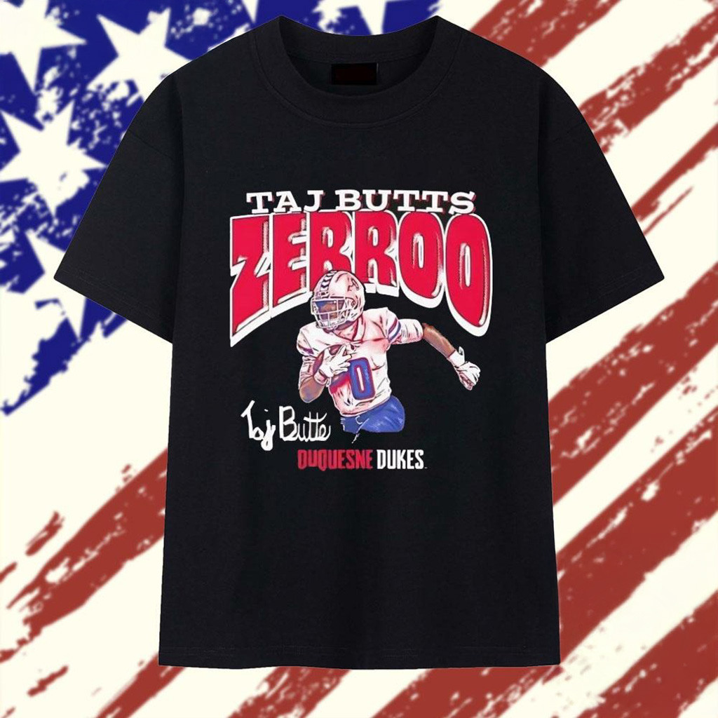 Taj Butts Zerroo Running Duquesne Dukes Signature T-Shirt Good Gifts For Basketball Fans-1