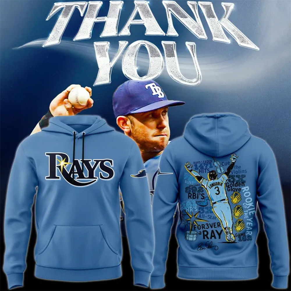 Tampa Bay Rays Evan Longoria Thank You For The Memories Signatures Hoodie Gifts For Fans-1