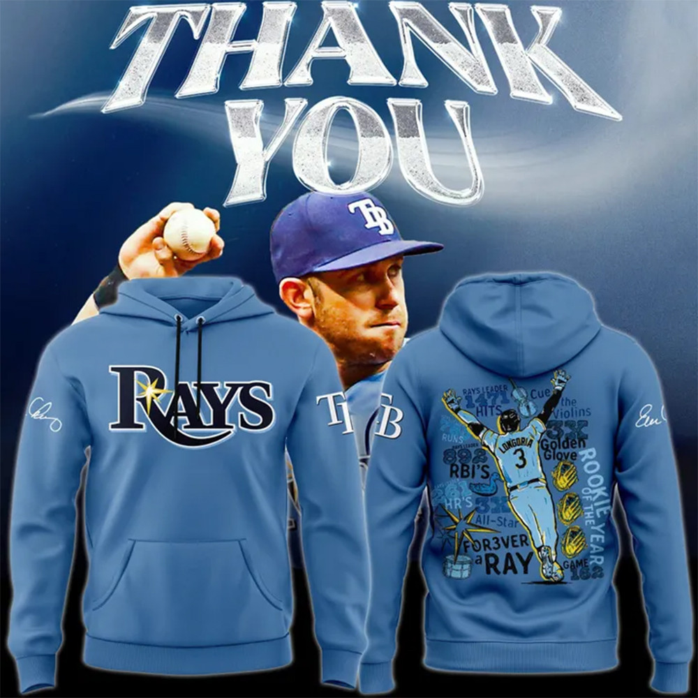 Tampa Bay Rays Evan Longoria Thank You For The Memories Signatures Hoodie Gifts For Husband-1