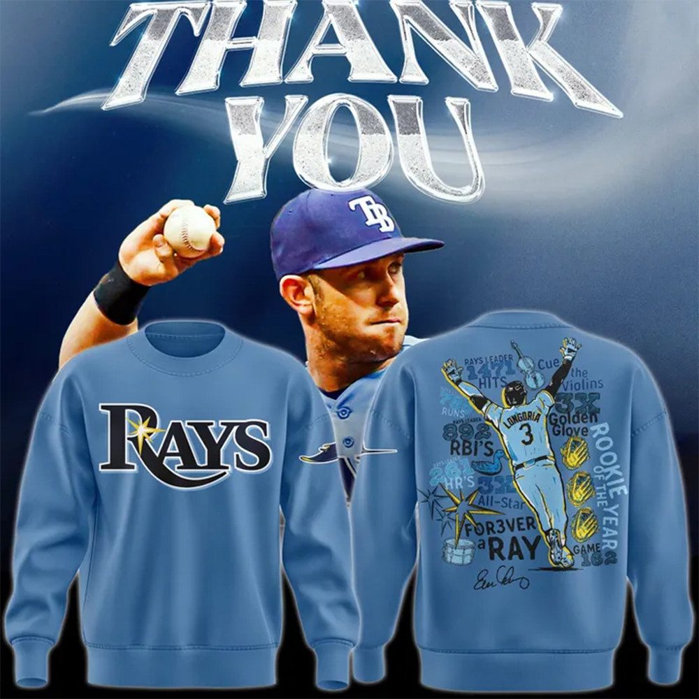 Tampa Bay Rays Evan Longoria Thank You For The Memories Signatures Sweatshirt Fans Gifts-1