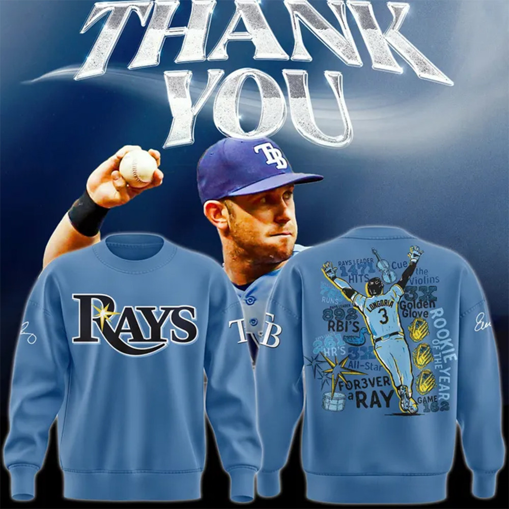 Tampa Bay Rays Evan Longoria Thank You For The Memories Signatures Sweatshirt Gifts For Husband-1