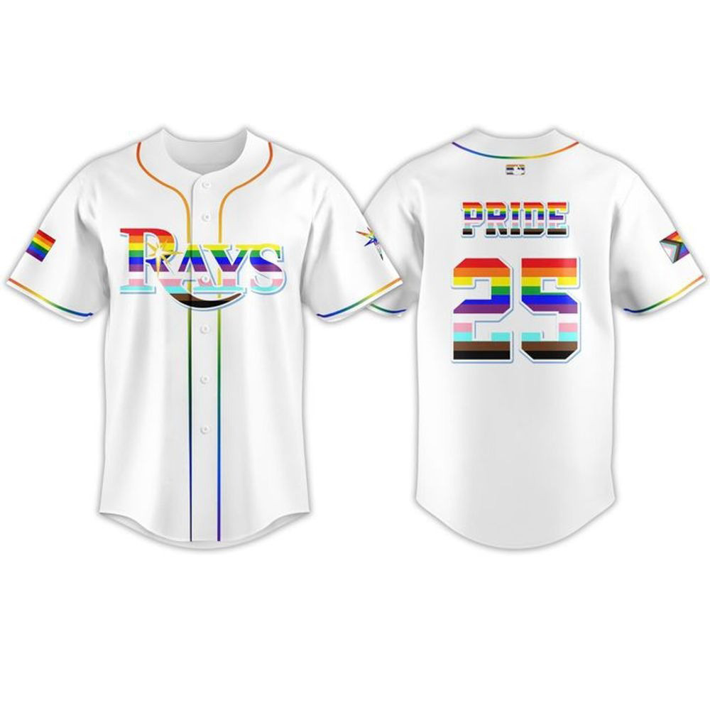 Tampa Bay Rays MLB Pride Night 2025 Baseball Jersey Tampa Bay Ray Merch Gays Gifts-1