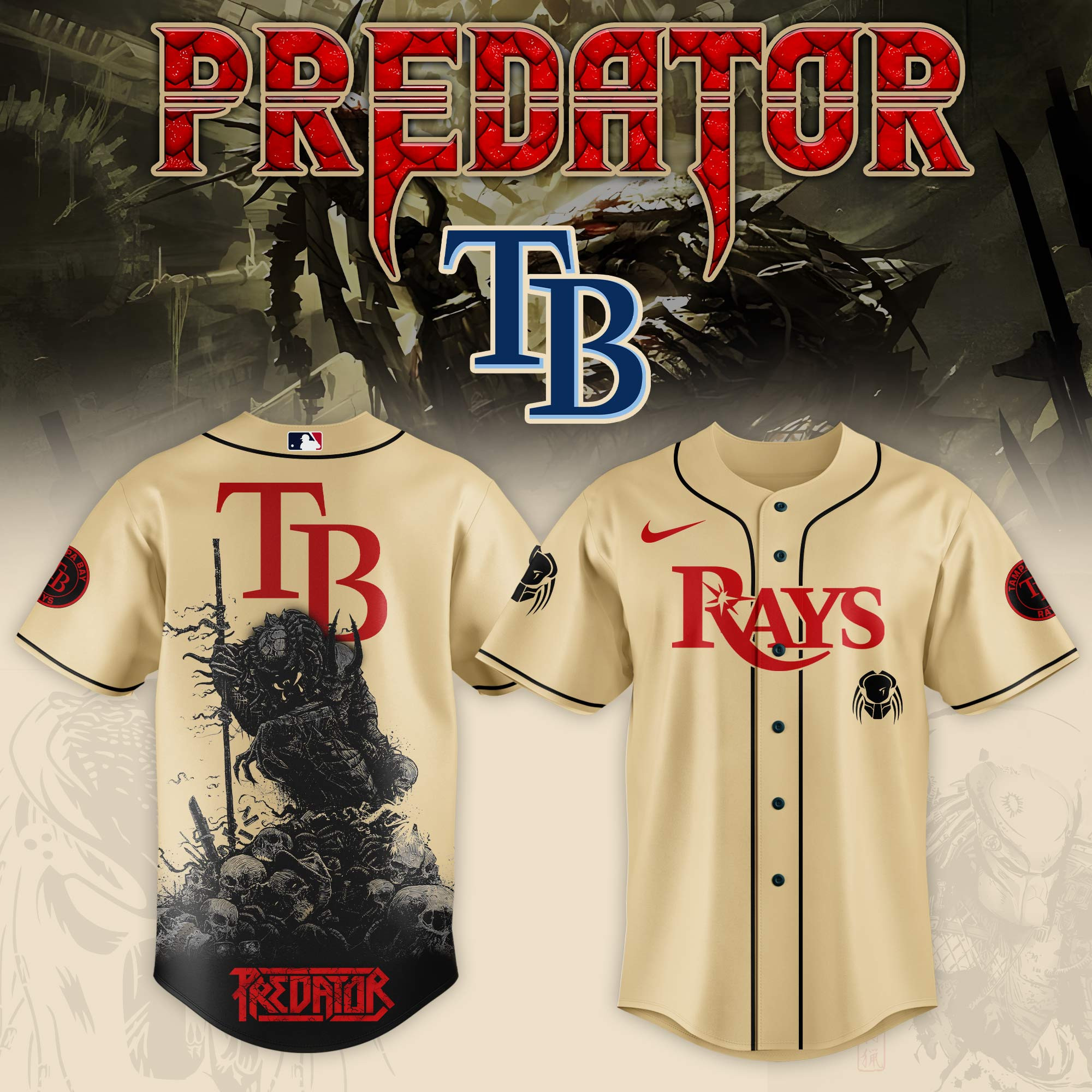 Tampa Bay Rays Mlb X Predator Baseball Jersey For Fans-1