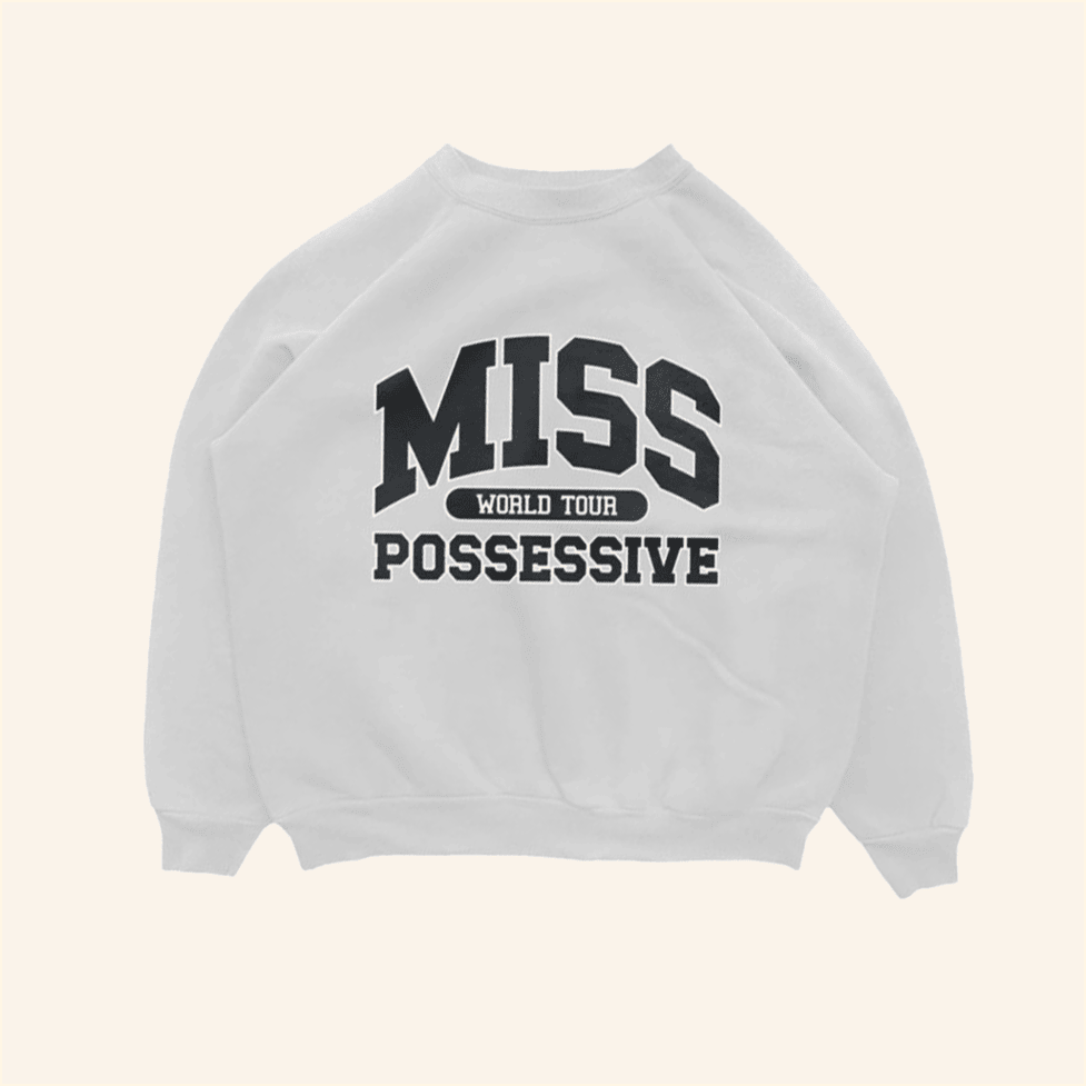 Tate Mcrae Merch Miss Possessive Crewneck Sweatshirt Besties Gifts Birthday Gifts For BFF-1