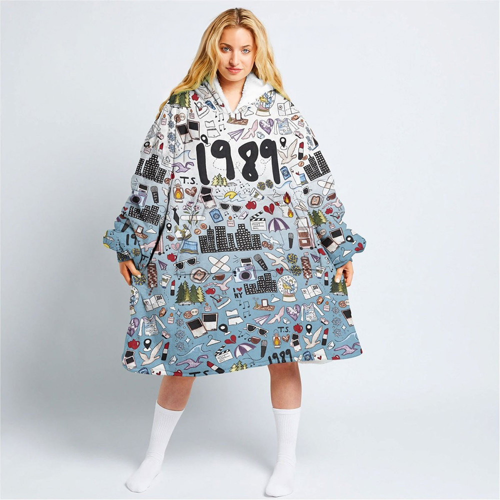 Taylor Swift 1989 Album Hoodie Blanket Wildest Dreams TTPD Merch Gifts For Swifties-1