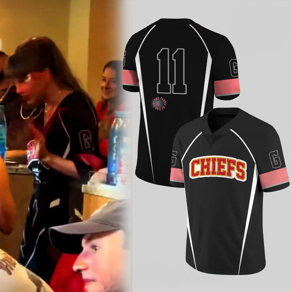 Taylor Swift In Kansas City Chiefs Football Jersey Swifties Merch Christmas Gifts For Football Fan-1