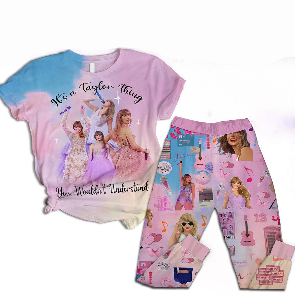 Taylor Swift It's A Taylor Thing You Wouldn't Understand Pajamas Set TTPD Merch Gift For Fan-1