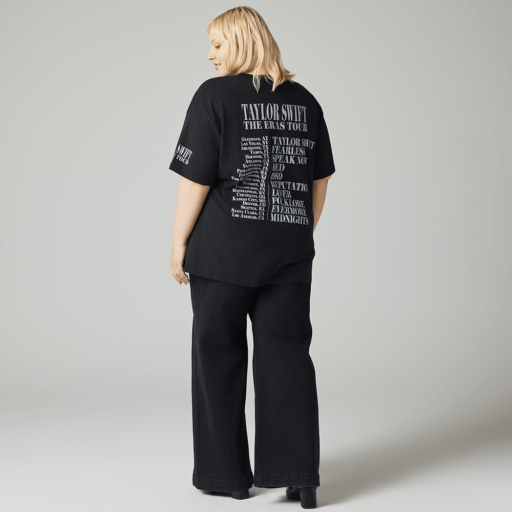 Taylor Swift Merch The Eras Tour Through LA Black T-Shirt Swifties Merch Gifts For Friends-1