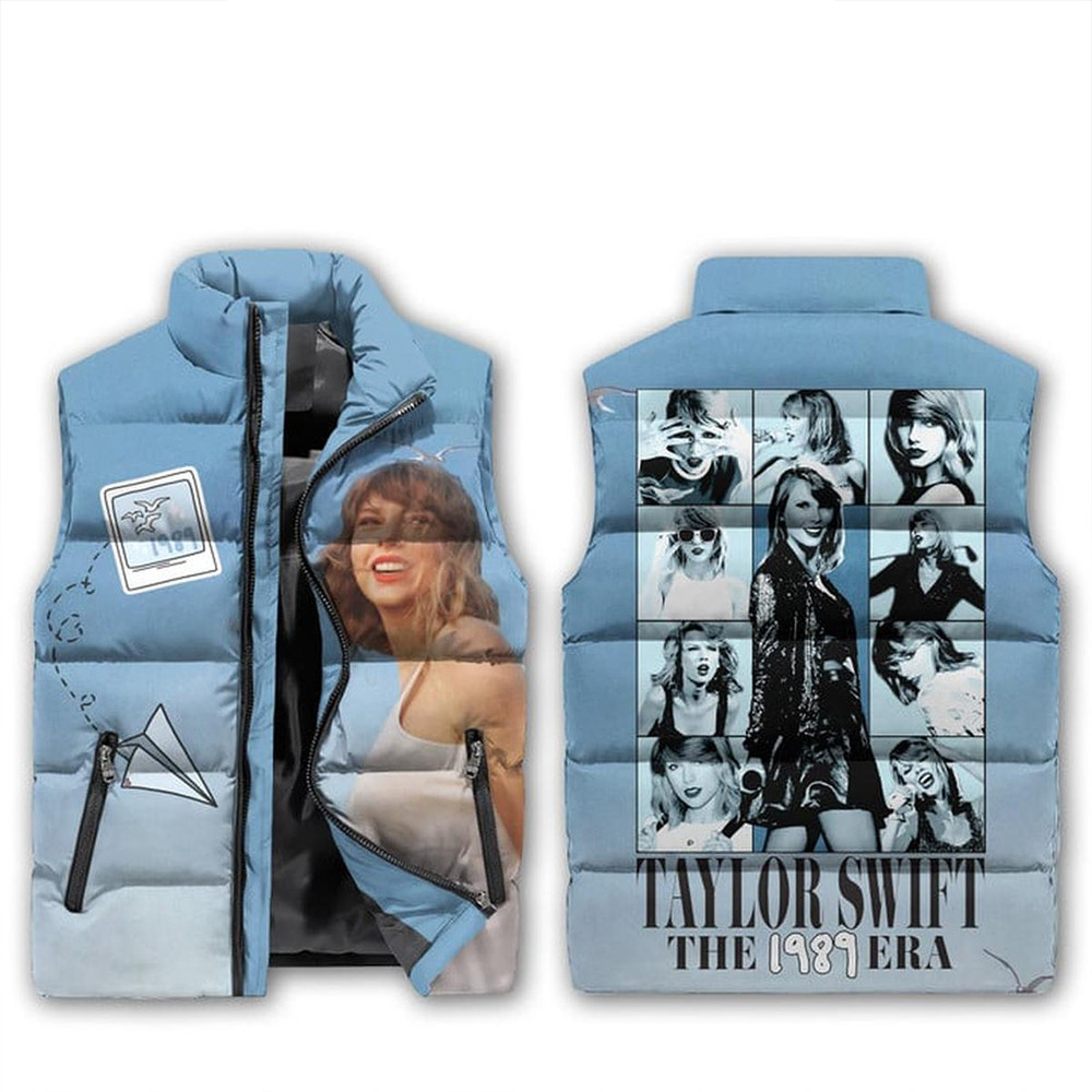 Taylor Swift The 1989 Era Sleeveless Puffer Jacket Taylor Swift Merch TTPD Gifts-1