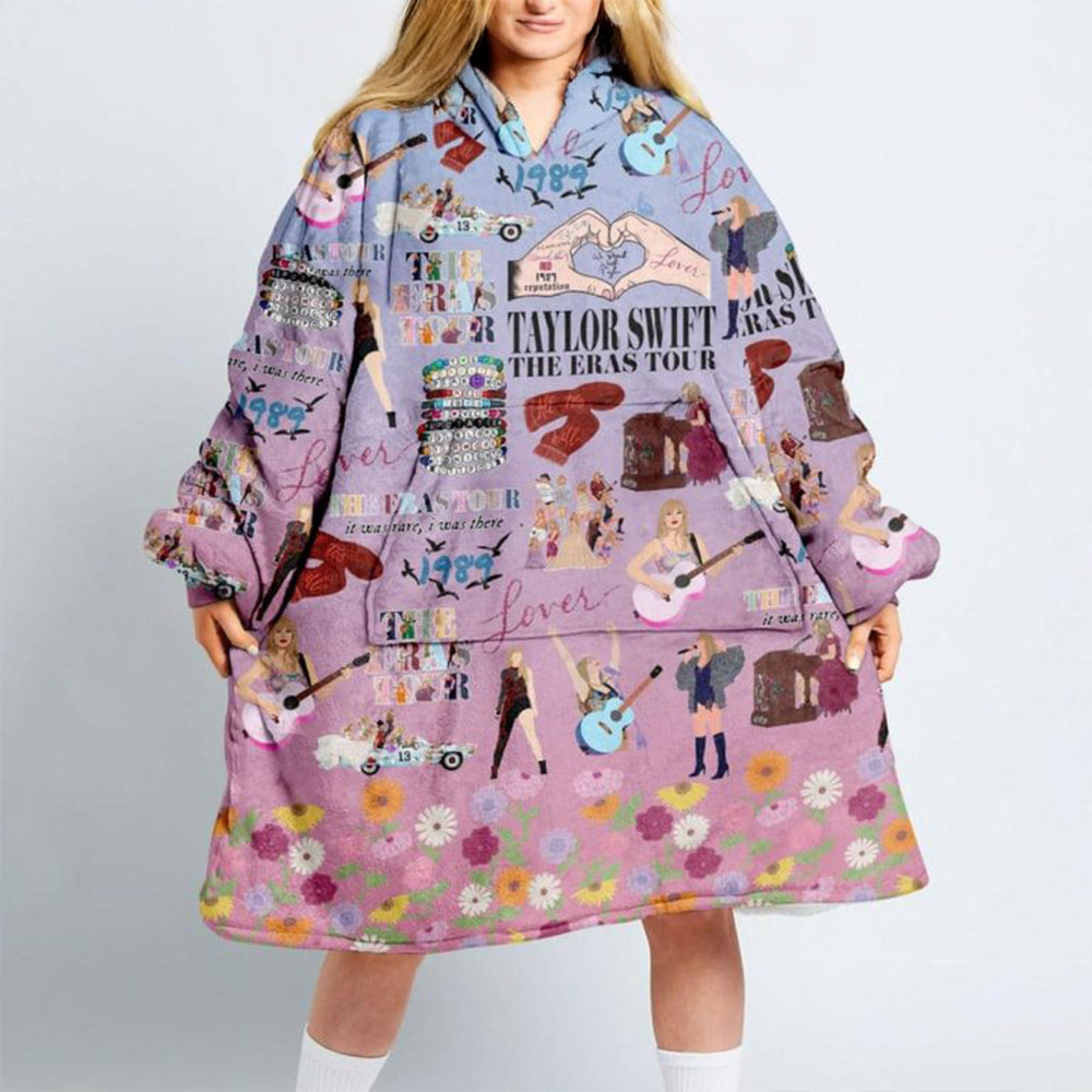 Taylor Swift The End Of Eras Tour 2024 Christmas Hoodie Blanket Gifts For Taylor Fans-1