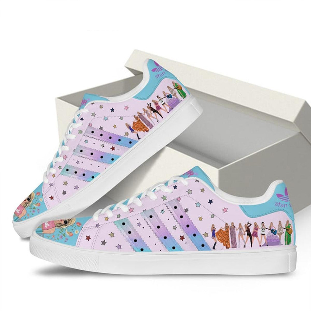 Taylor Swift The Eras Tour 2024 Swiftie Stan Smith Shoes Swiftie Merch Gifts For Fans-1 Taylor Swift The Eras Tour 2024 Swiftie Stan Smith Shoes Swiftie Merch Gifts For Fans-1