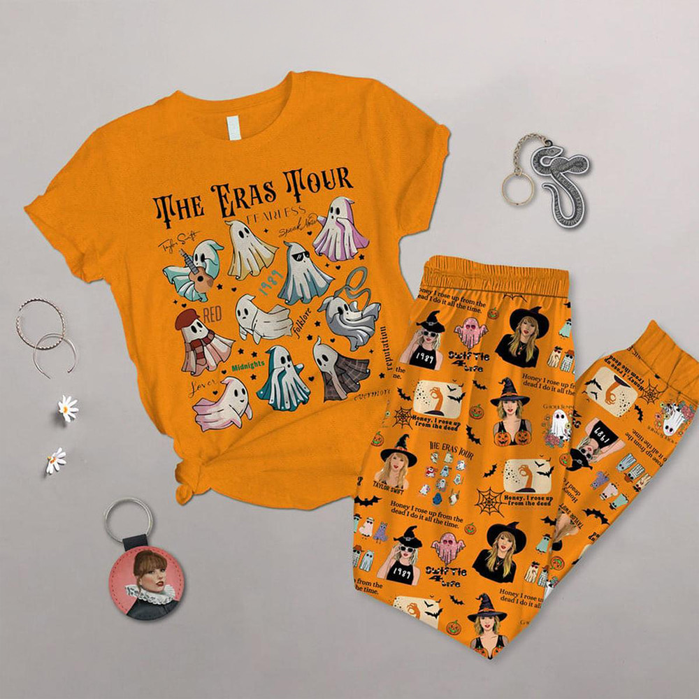 Taylor Swift The Eras Tour Halloween Pajamas Set Swiftie Merch Halloween Gifts For Fan-1