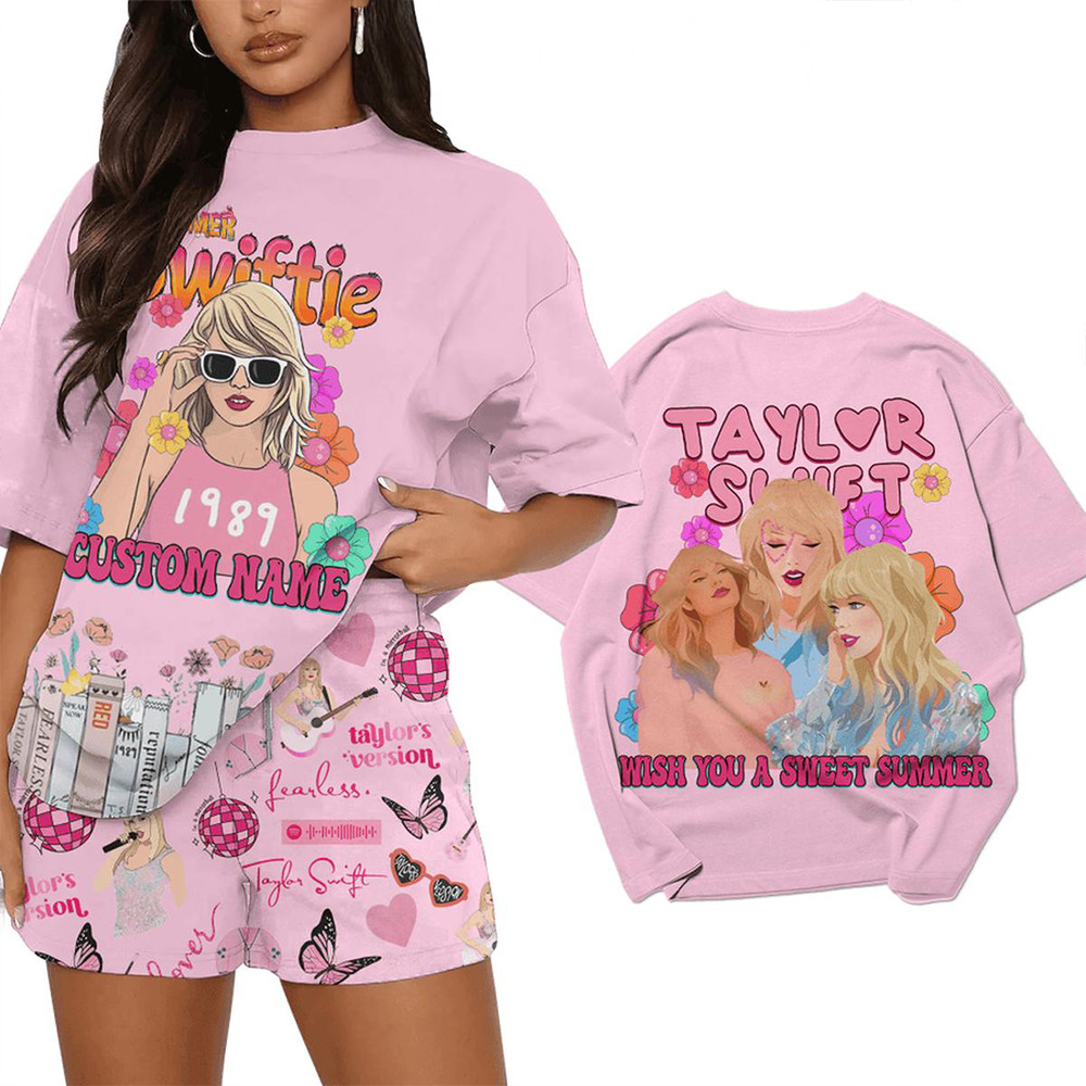 Taylor Swift Wish You A Sweet Summer T-Shirt And Short Pants Set Gifts For Swifties-1