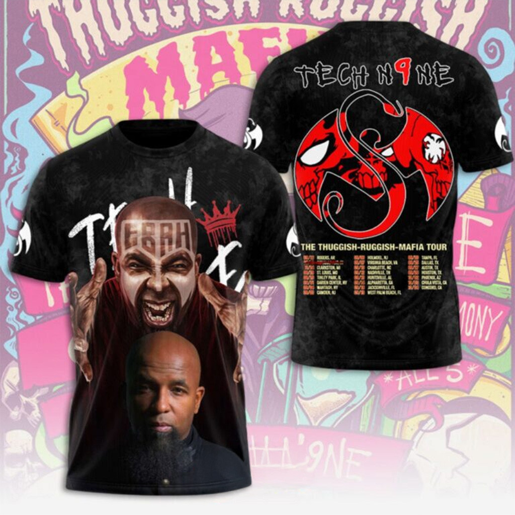 Tech N9ne The Thuggish Ruggish Mafia Tour 3D Black Shirt Birthday Ideas For Boyfriend-1 Tech N9ne The Thuggish Ruggish Mafia Tour 3D Black Shirt Birthday Ideas For Boyfriend-1