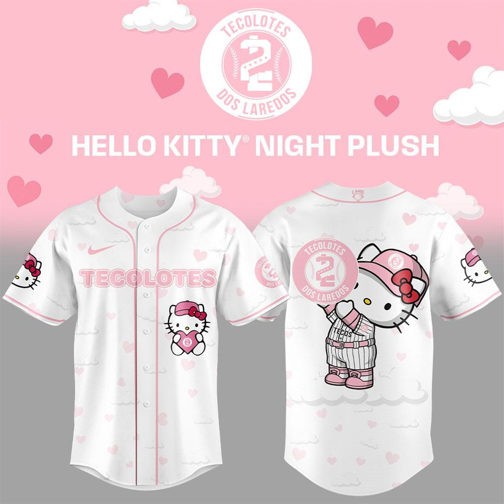 Tecolotes De Los Dos Laredos Hello Kitty Night Baseball Jersey Tecolotes Merch Fans Gifts-1 Tecolotes De Los Dos Laredos Hello Kitty Night Baseball Jersey Tecolotes Merch Fans Gifts-1