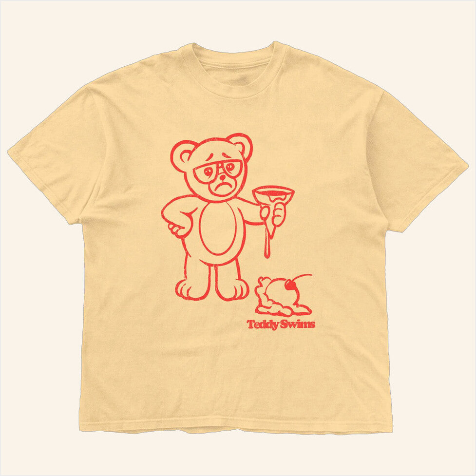 Teddy Swims Merch Sad Teddy T-Shirt Gifts For Fans Birthday Gifts For Sister Christmas Presents-1
