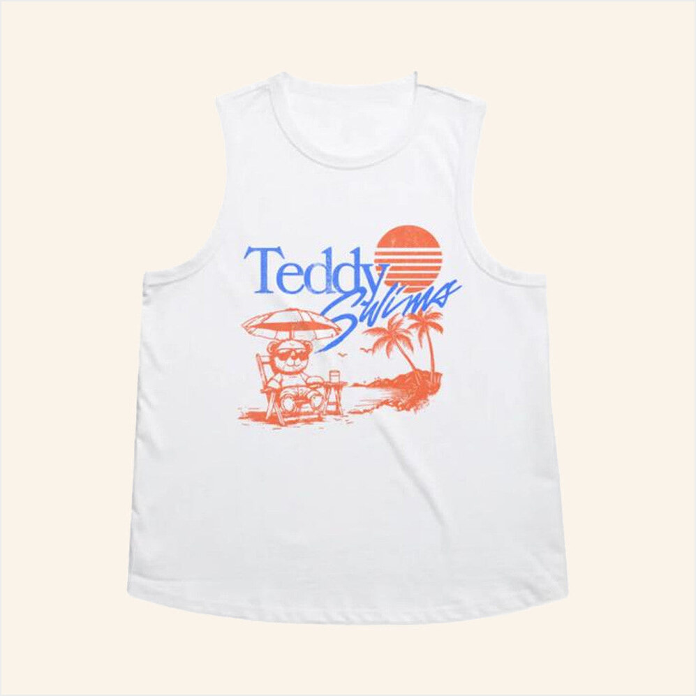 Teddy Swims Merch Summertime Teddy Tank Gifts For Fans Birthday Gifts For Him-1