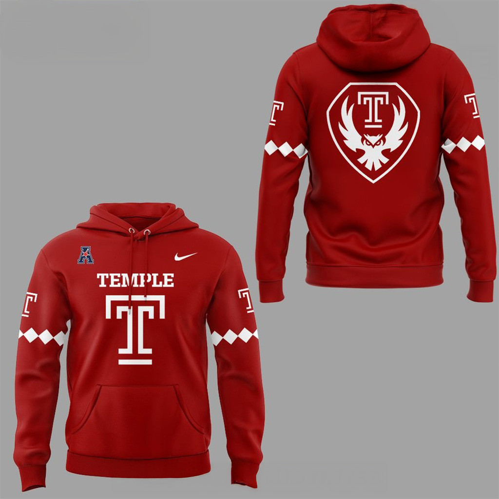 Temple Owls Football New 2025 Hoodie Temple Owls Merch Football Fan Gift Ideas-1