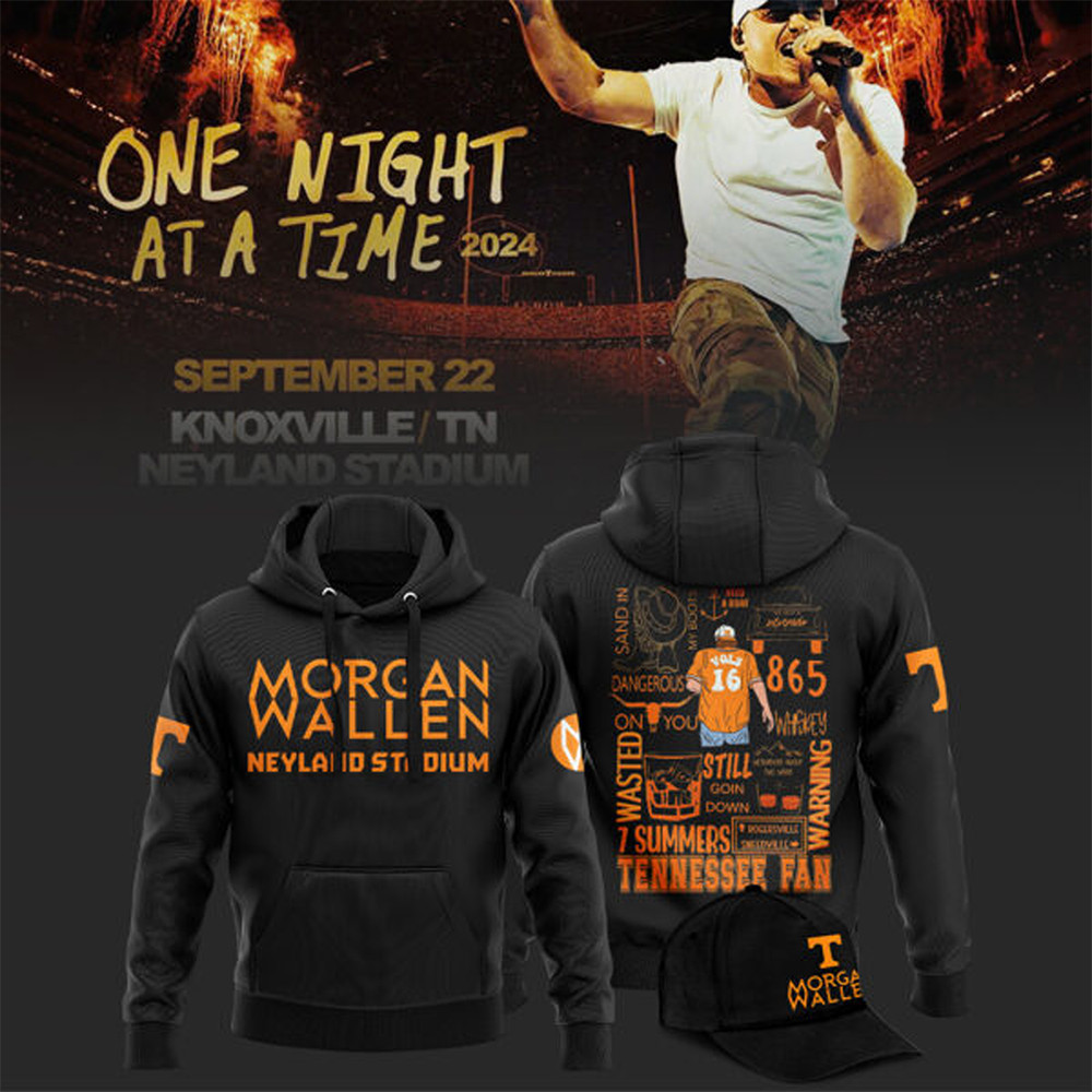 Tennessee 2024 Limited Tennessee x Morgan Wallen Black Hoodie Gifts For Fans-1