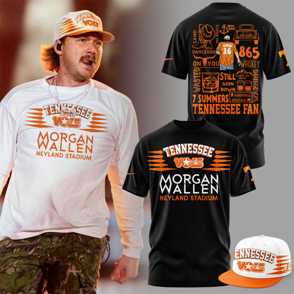 Tennessee 2024 Limited Tennessee x Morgan Wallen Black Shirt Baseball Player Gift Ideas-1