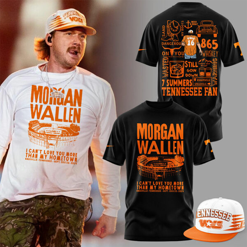 Tennessee 2024 Limited Tennessee x Morgan Wallen Black Shirt Best Gifts For Baseball Fans-1
