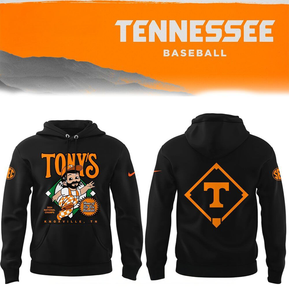 Tennessee Baseball x TONY'S Hoodie 2025 Best Father's Day Gifts For First Time Dad-1