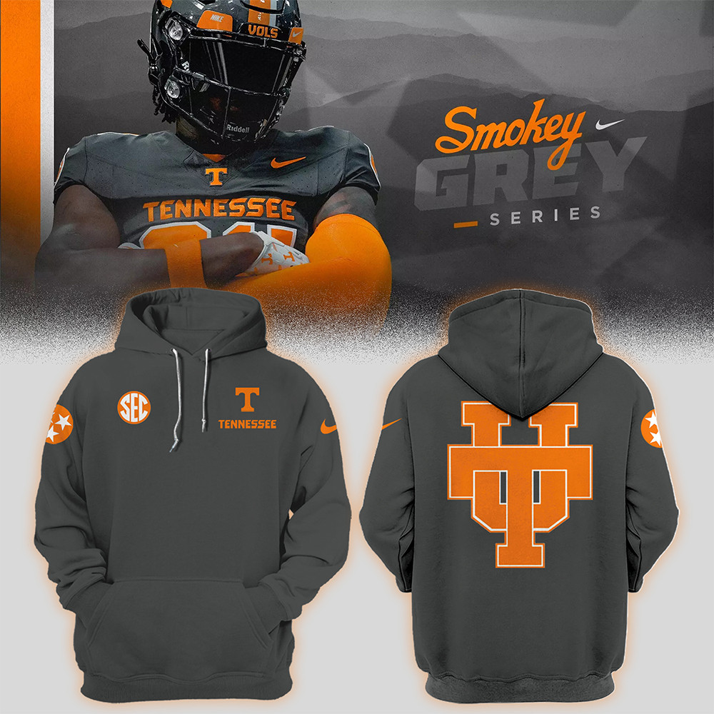 Tennessee Football 2024 'Smokey Grey' Series Limited Hoodie Best Gift For Football Lovers-1