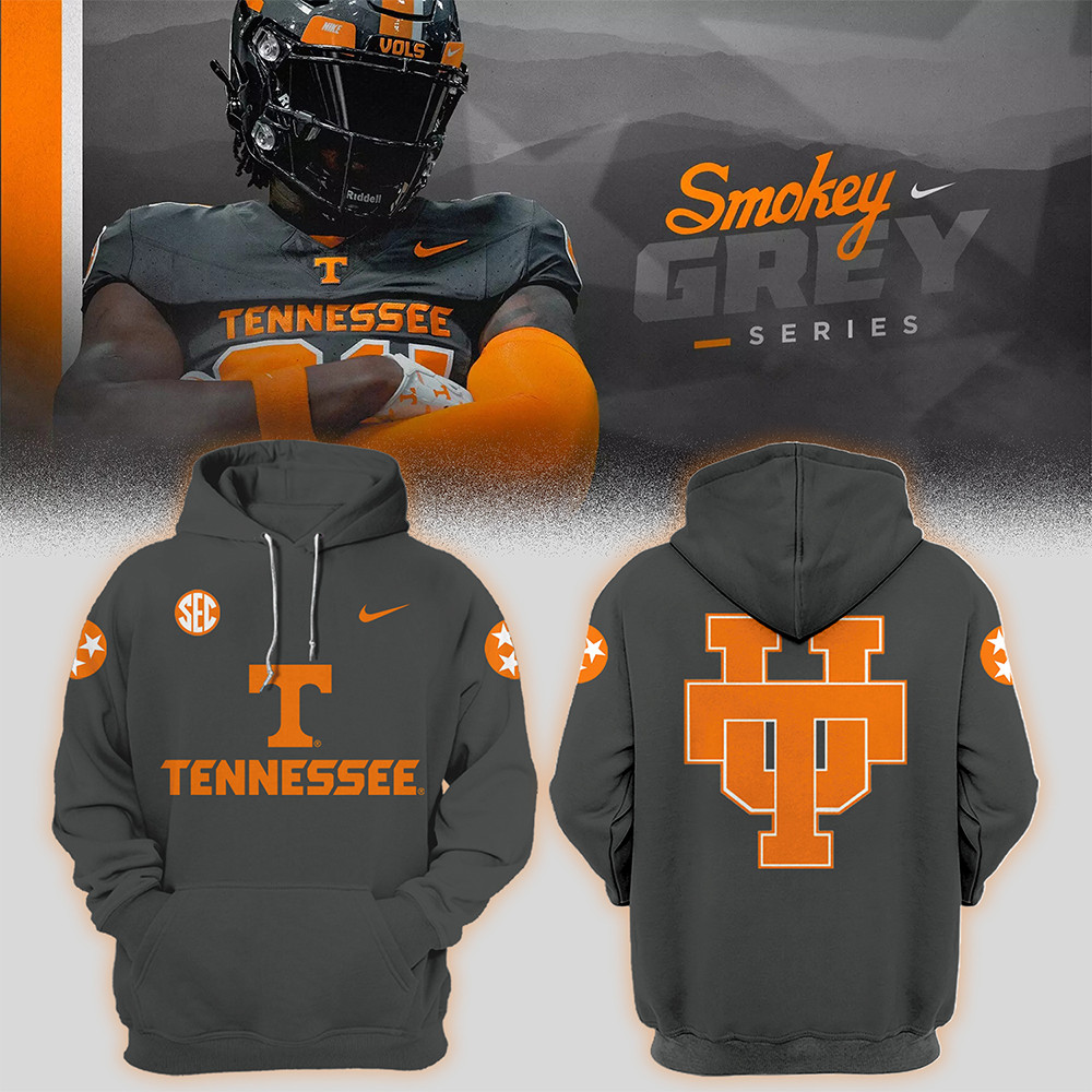 Tennessee Football 2024 'Smokey Grey' Series Limited Hoodie Best Gifts For Football Fans-1