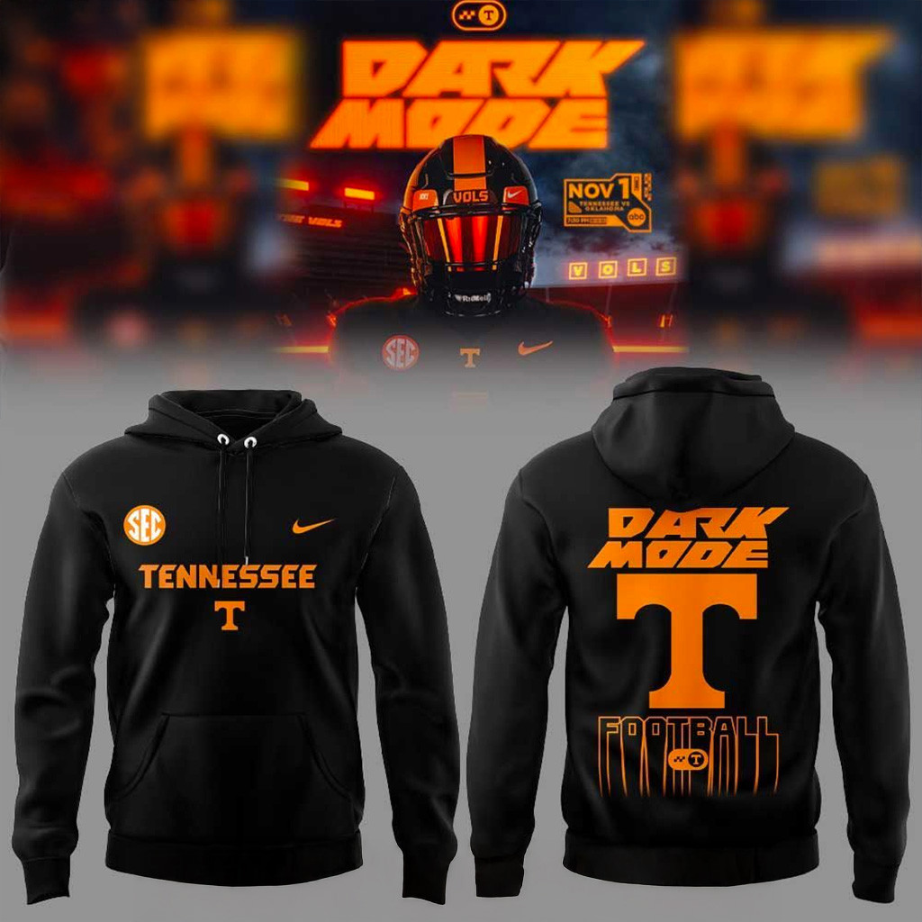 Tennessee Football Dark Mode Hoodie Volunteers Merch Christmas Gifts For Husband-1