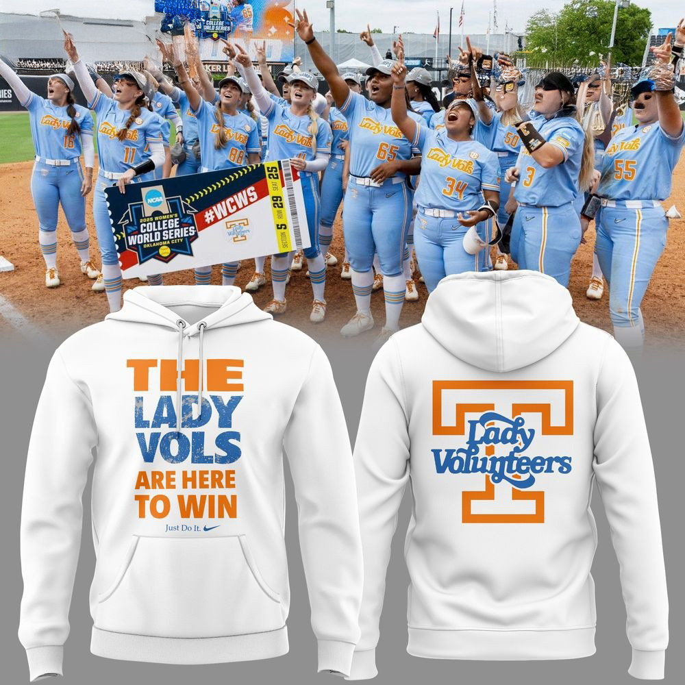 Tennessee Lady Volunteers Softball Are Here To Win Hoodie Tennessee Lady Volunteers Merch-1