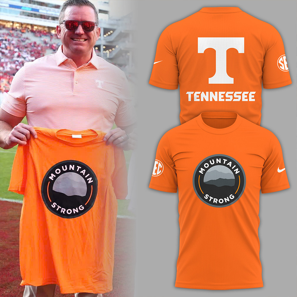 Tennessee SEC Limited Edition 'Mountain Strong' Orange T-Shirt Gifts For Fans-1