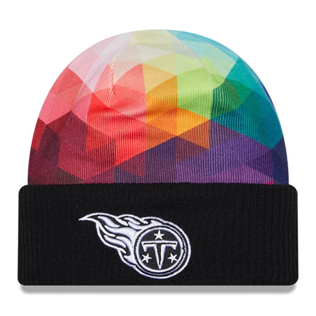 Tennessee Titans Crucial Catch NFL Beanie 2025 Rainbow Titans Merch Gift Ideas For Brother-1