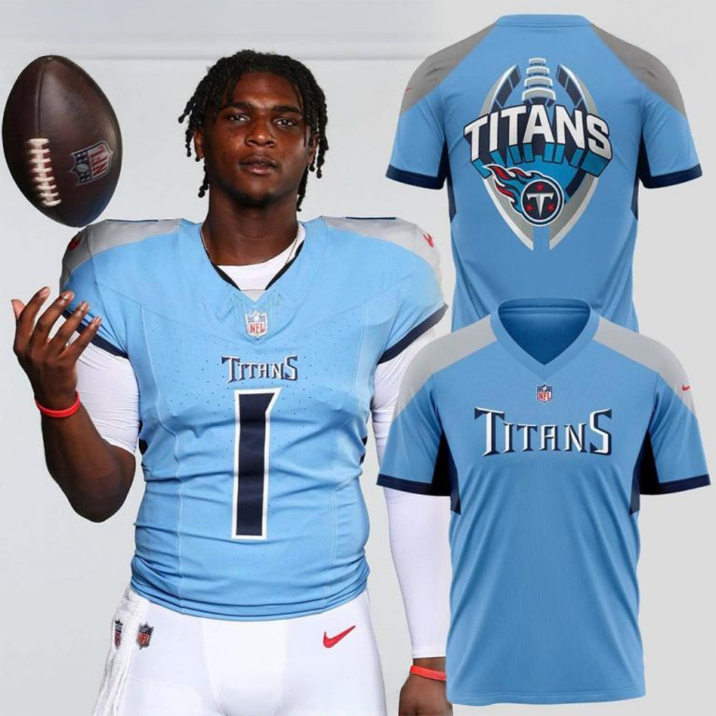 Tennessee Titans Football New 2025 Football Jersey Tennessee Titans Merch Football Fan Gift Ideas-1