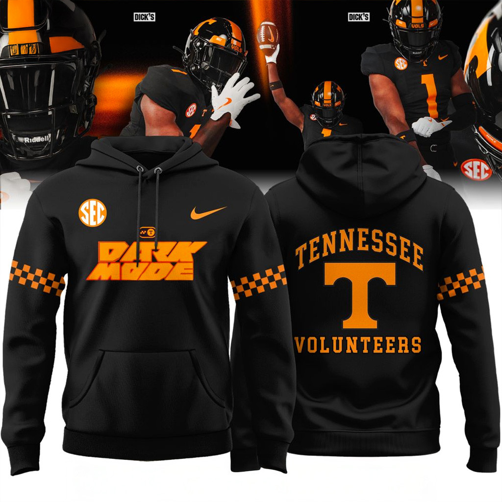 Tennessee Volunteers 2025 Dark Mode Hoodie Volunteers Merch Presents For Football Lovers-1