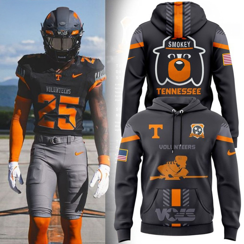 Tennessee Volunteers A Smokey Grey Football Hoodie 2025 Tennessee Volunteers Merch Fan Gifts-1